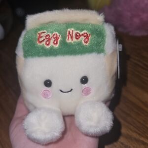 NWT Emery Egg Nog drink Palm Pals 5"  Christmas Holiday Plush